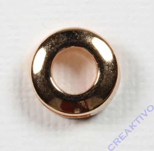 Metall-Zierelement rund 1,3cm ros�gold
