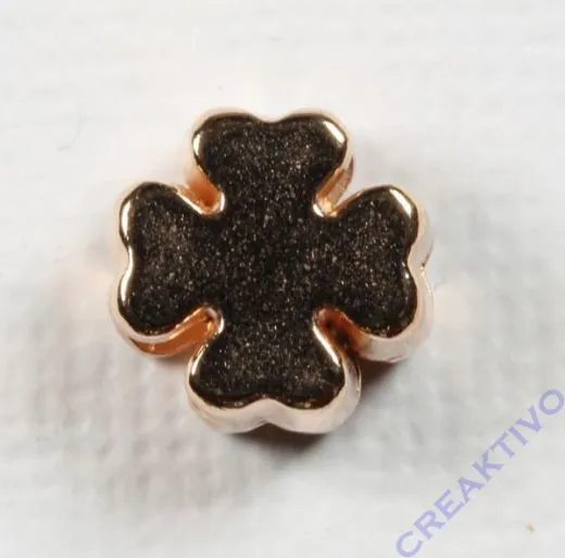Metall-Perle Kleeblatt ros�gold