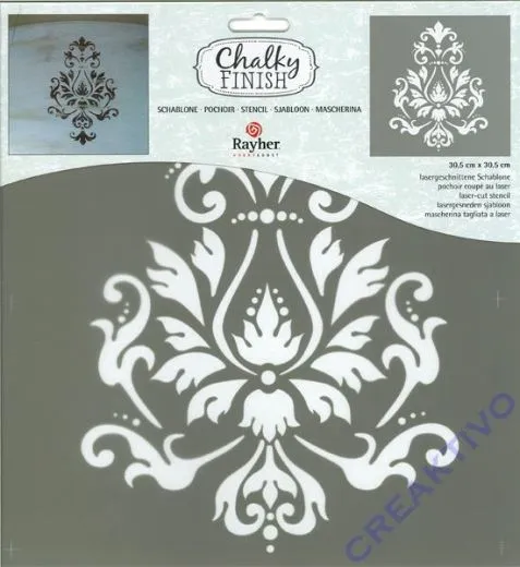Chalky Finish Schablone Brokatmotiv