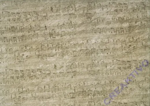 Motiv-Fotokarton 300g/qm 49,5x68cm Vintage Motiv 03 - Noten (Restbestand)