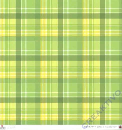 Scrapbooking-Papier Green Tartan 190g/m� (Restbestand)