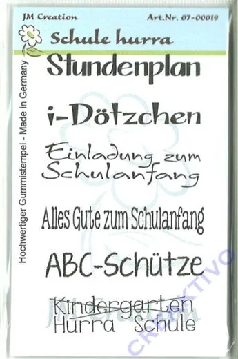 Stempelset Schule Hurra (ohne Stempelblock)