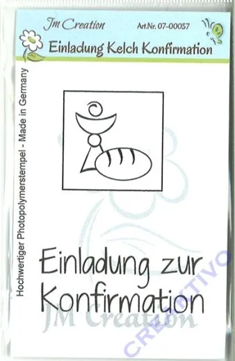 Silikonstempel Einladung Kelch und Brot / Konfirmation