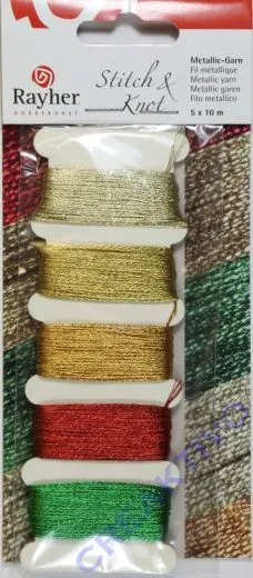 Rayher Metallic-Garn Stitch & Knot gold