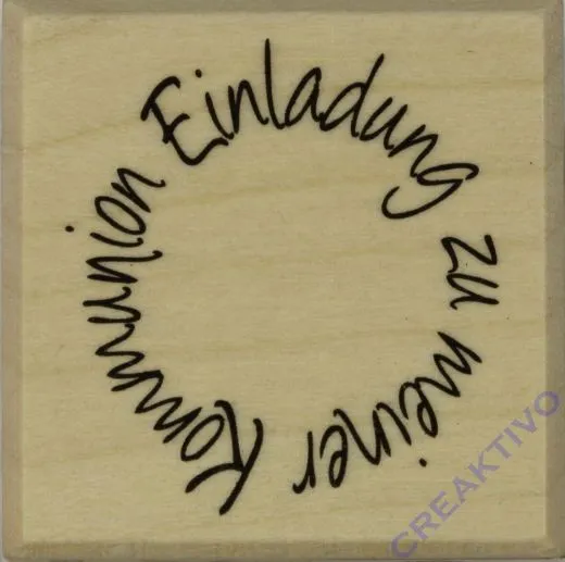 Butterer Stempel Einladung zur Kommunion