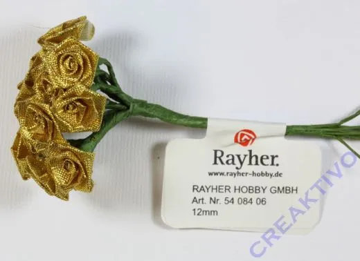 Brokatr�schen 12mm gold (Restbestand)