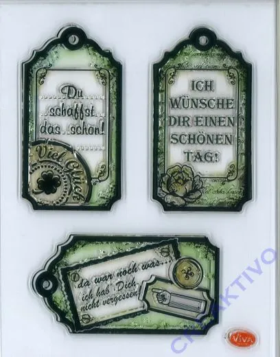 Silikon-Stempel Gl�ckwunsch-Tags