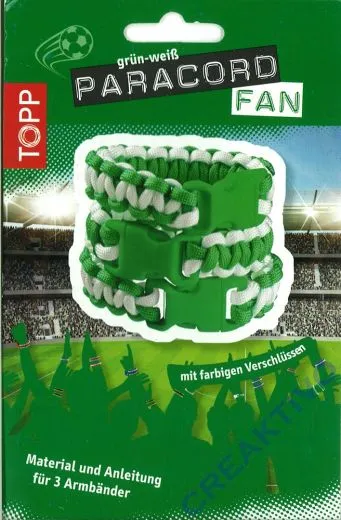 Paracord Fan gr�n-wei�