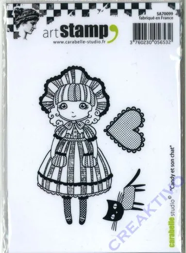 Art Stamp - Candy et son chat