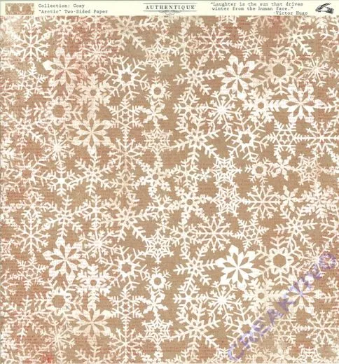 Scrpbookingpapier Authentique Cozy - Arctic (Restbestand)