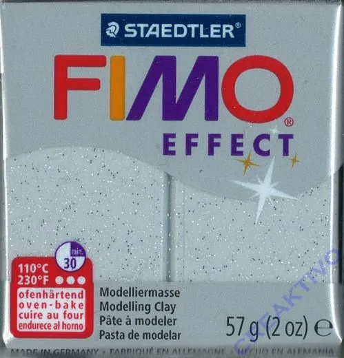 Fimo Effekt Modelliermasse 57g glitter silber