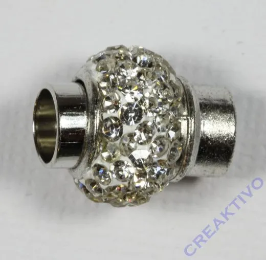 Pracht Magnetverschluss Kugel mit Strass zum Kleben