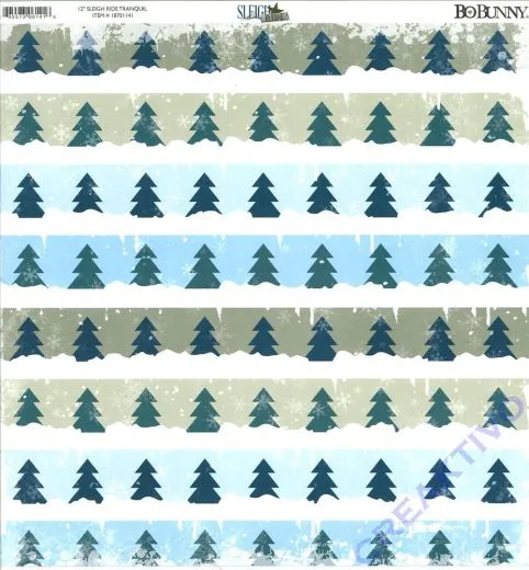 Scrapbooking-Papier Sleigh Ride - Tranquil (Restbestand)