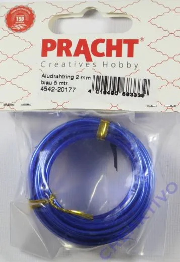 Pracht Aludraht 2mm Role 5m blau