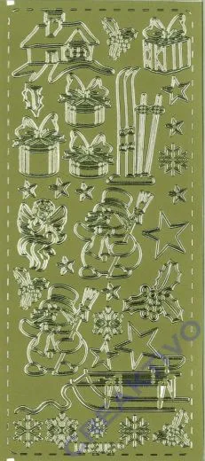 Sticker X-Mas gold