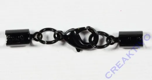 Endteil montiert - Karabiner 3mm schwarz