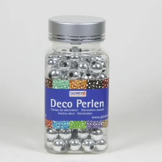 Dekoperlen 10mm silber