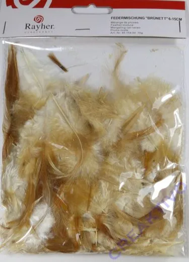 Federmischung 6-15cm br�nett