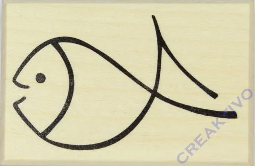 Rayher Stempel Fisch beschwingt 4x6cm