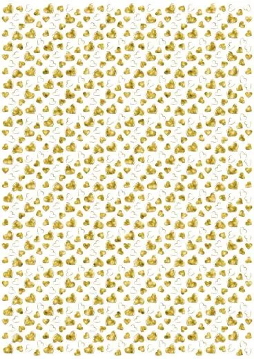 Designkarton Gold - Herzen