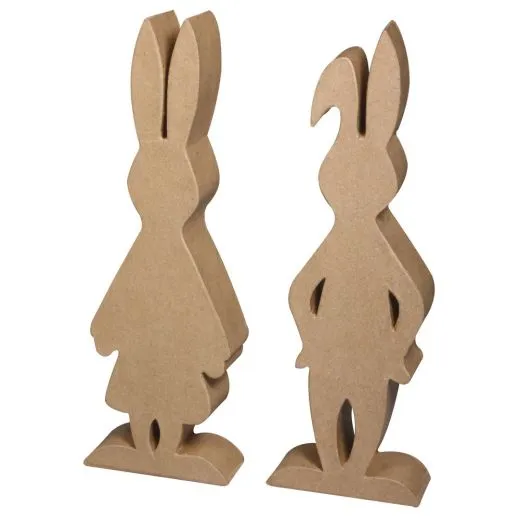 Pappmach� Hasenpaar 24x8x3cm