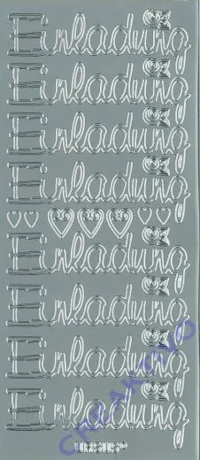 Sticker silber - Einladung