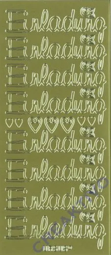 Sticker gold - Einladung