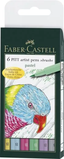 Tuschestift PITT artist pen B 6er Etui pastel