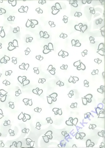 Transparentpapier A4 - Herzen silber (Restbestand)