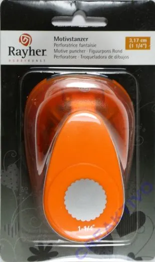 Rayher Motivstanzer rund mit Zierrand 3,16cm