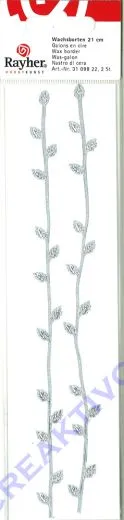 Rayher Wachs-Borten 21cm silber