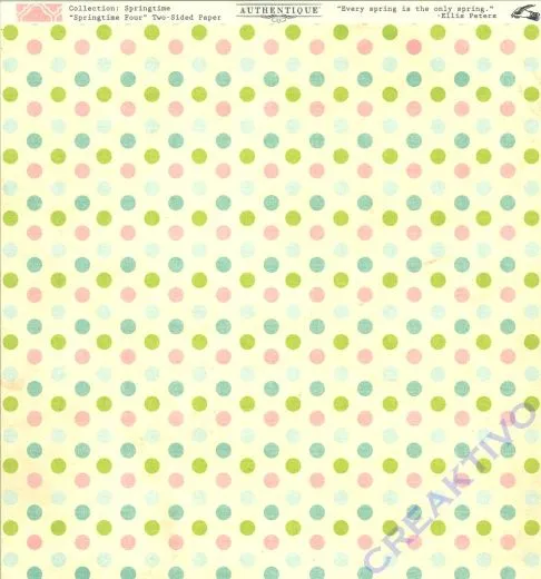 Scrapbooking-Papier Authentique Springtime - Four