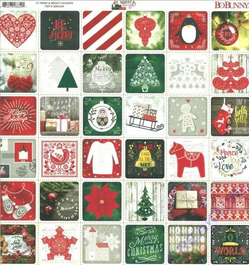 Bo Bunny Scrapbooking-Papier Merry & Bright - Holidays