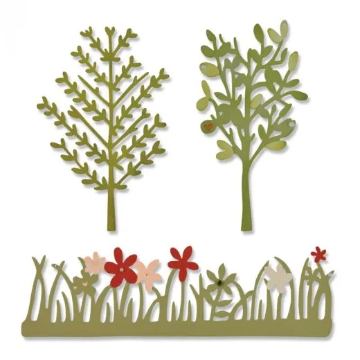 Sizzix Thinlits Die Set 3PK - Green Garden