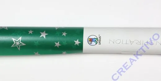 Transparentpapier Silver Stars gr�n Rolle