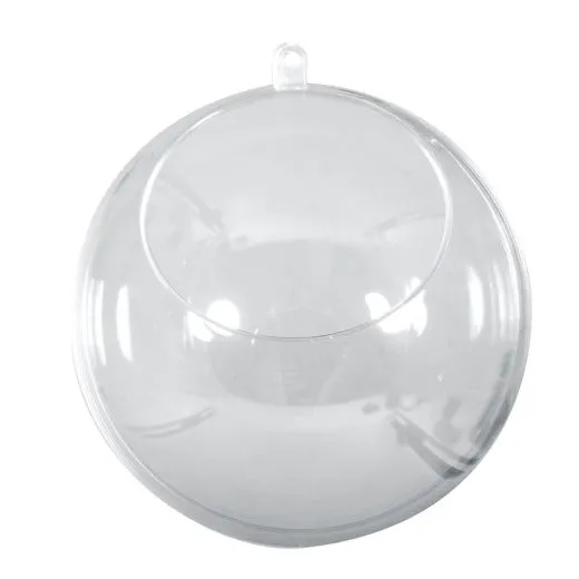 Plastik-Kugel 8cm 2-teilig mit Ausschnitt