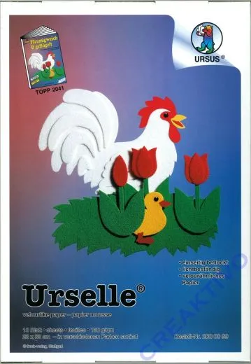 Urselle velour�hnliches Papier 10 Blatt sortiert (Restbestand)