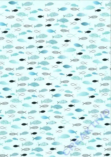 Bastelkarton A4 Fisch hellblau