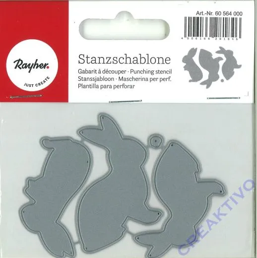 Stanzschablone Osterhasen (Restbestand)