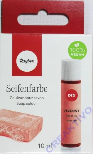 Seifenfarbe feuerrot