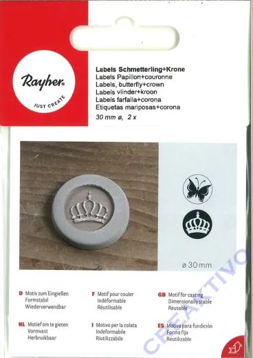 Label Schmetterling + Krone