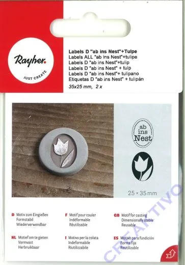 Label ab ins Nest + Tulpe