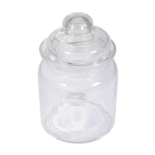Glas Gef�� mit Glasdeckel, 8cm �