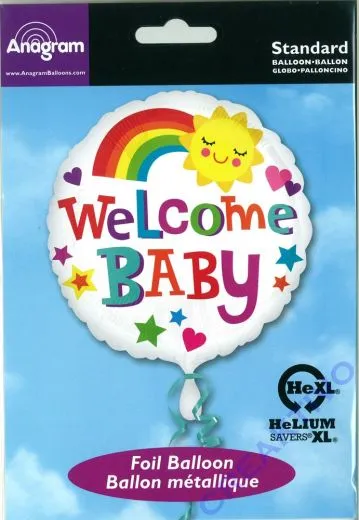 Folienballon Welcome Baby 45cm