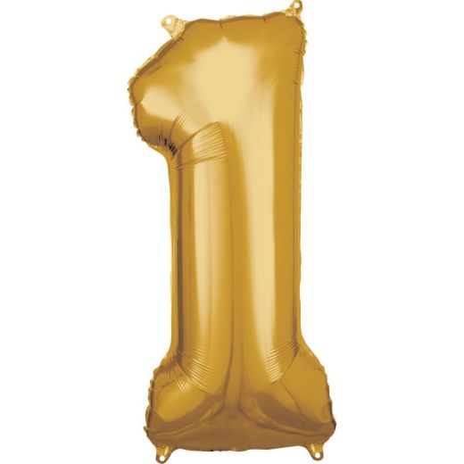 Folien-Ballon 1 gold 86cm