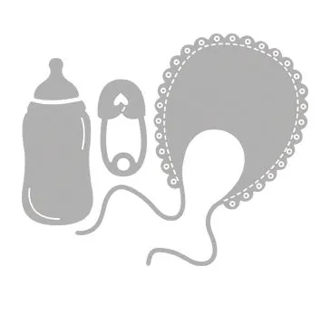 Stanzschablone: Baby Utensils