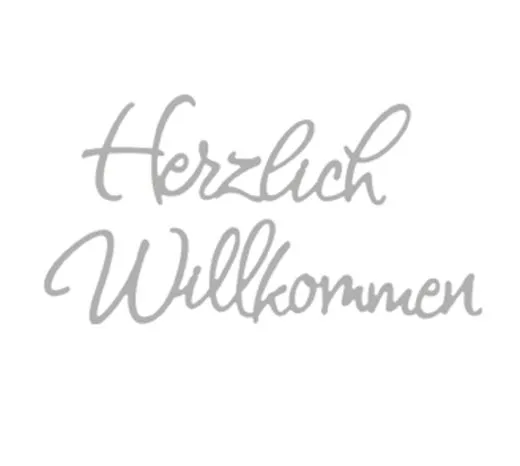 Stanzschablone: Herzlich Willkommen