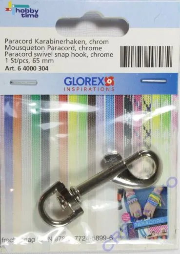 Paracord Karabinerhaken, chrom
