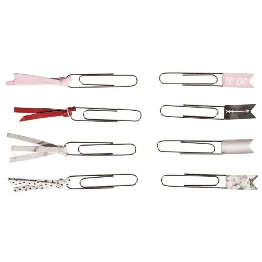 B�roklammern mit Wimpel, 8 Designs