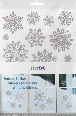 Fenster Sticker Stern silber